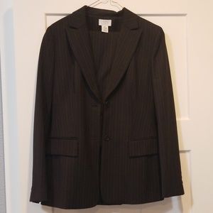 Loft size 4 brown pinstripe suit